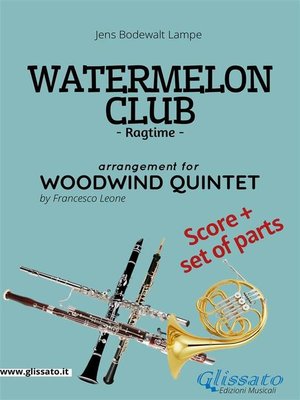 cover image of Watermelon Club--Woodwind Quintet score & parts